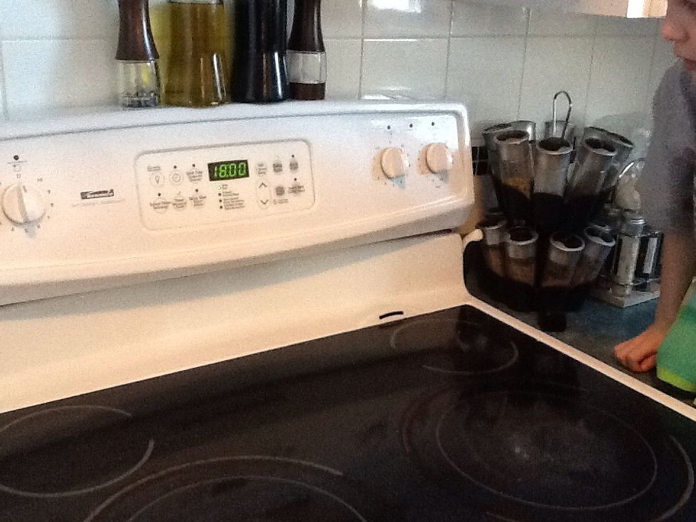 Step 8. Set the oven timer to 18 minutes by pushing TIMER button and use the UP arrows.