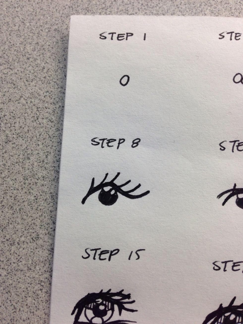 Step 8 (write) U got it ! This time is a practice I went ahead and went over the drawing making it bolder (thicker)