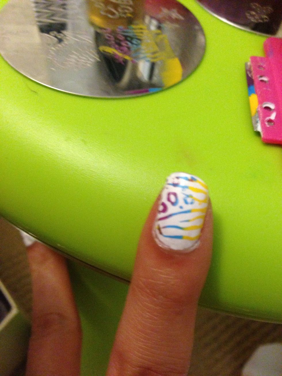 Step 9: Stamp design on your finger. :)