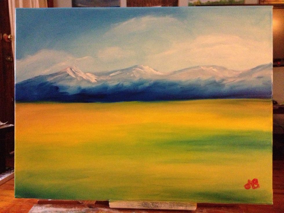 Step back and look. Make any final adjustments. I threw in a little more shadow. When you are satisfied, put some red on your pinky and sign your work.