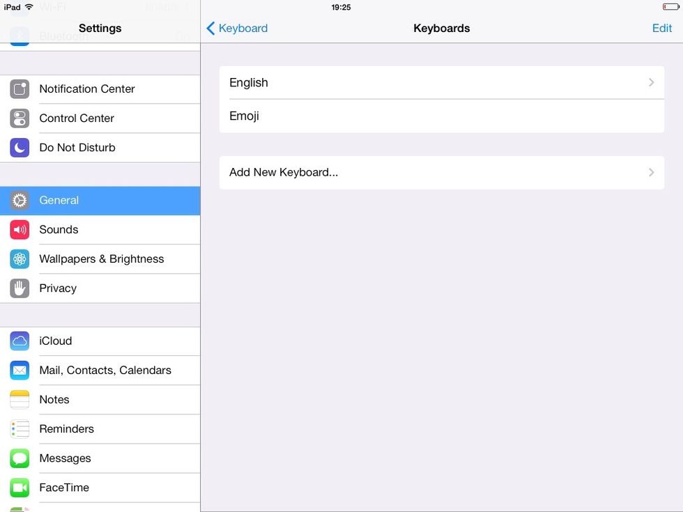 Step five,then go to new keyboard