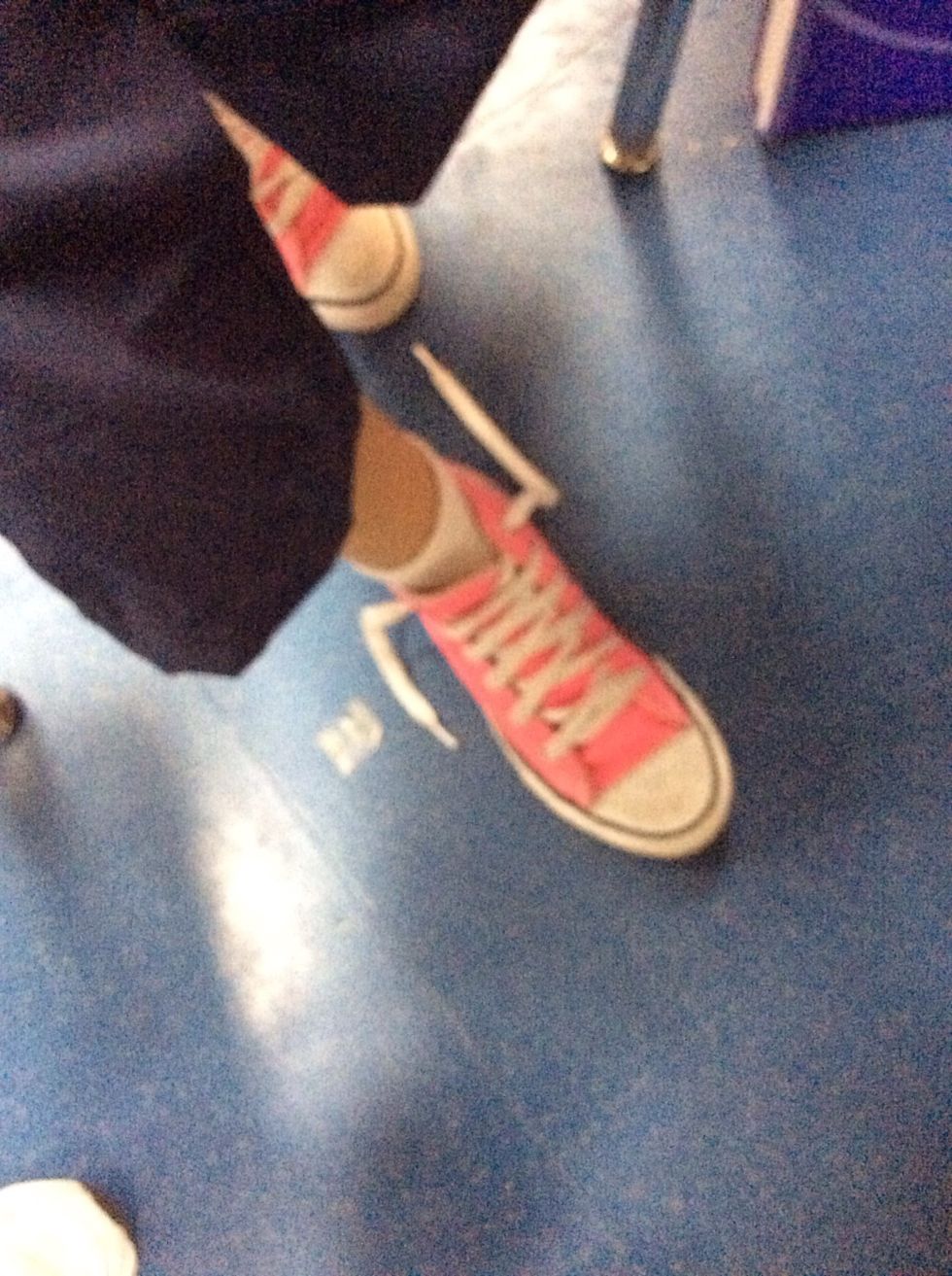 Step one, first take your shoe and put it on.\ud83d\udc5f