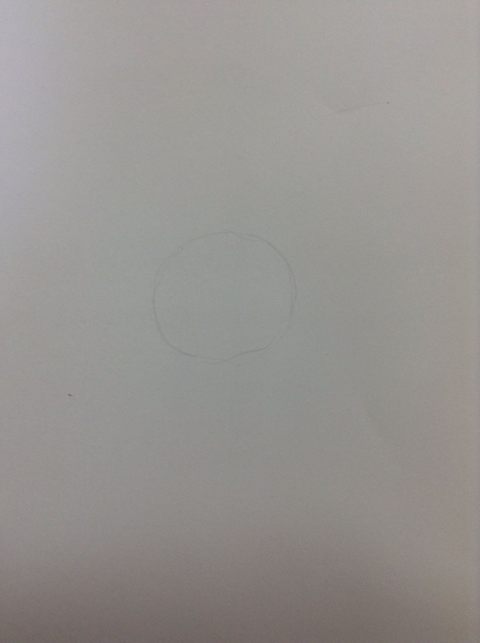 Step one: lightly draw a circle.