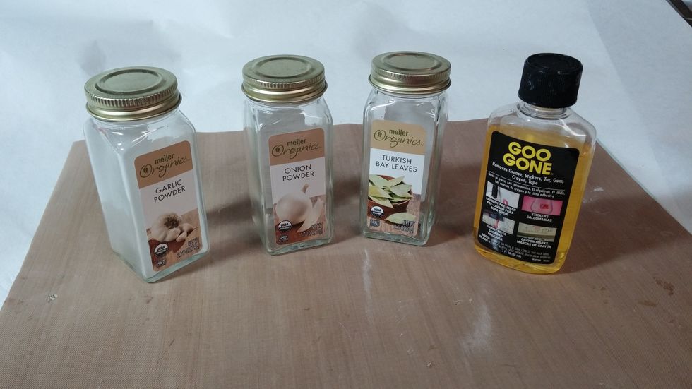 Step one: Use Goo Gone, or similar product to remove labels completely. Clean jars completely, inside and out.