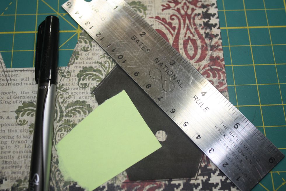 Step Three:  Cut coordinating paper to cover front, back and side.