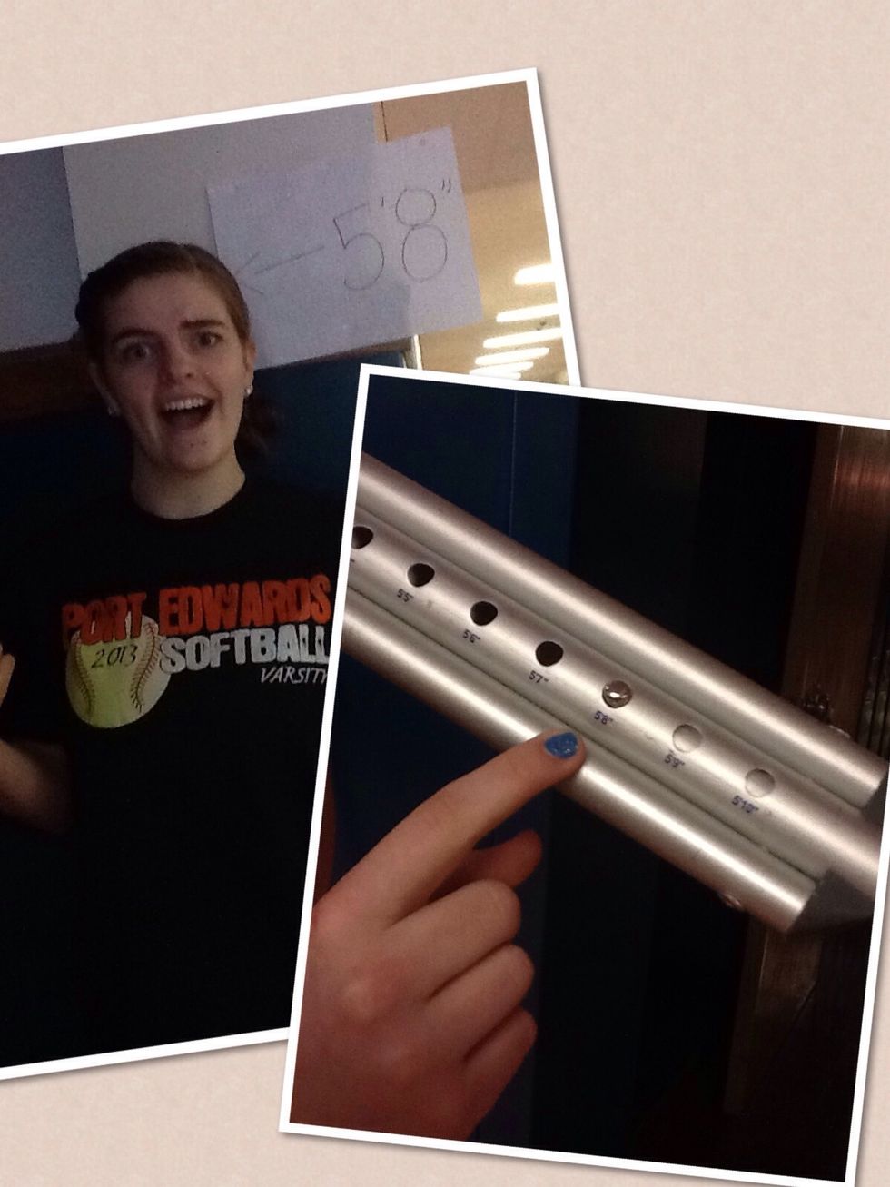 Step Three: Find out your height and move the crutches to what your height is. Crutches are hard to use if you don't have the crutches at the correct size.