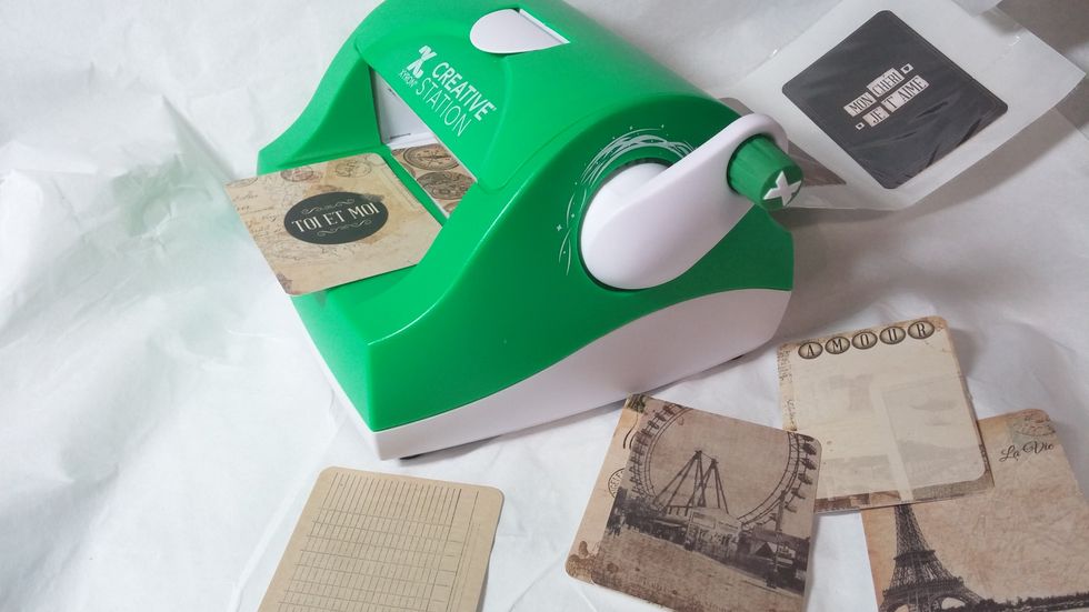 Step Three: Glue your pages together using the Xtryon Creative Station. The Cartographer ATC pad was the perfect size and shape for this project!