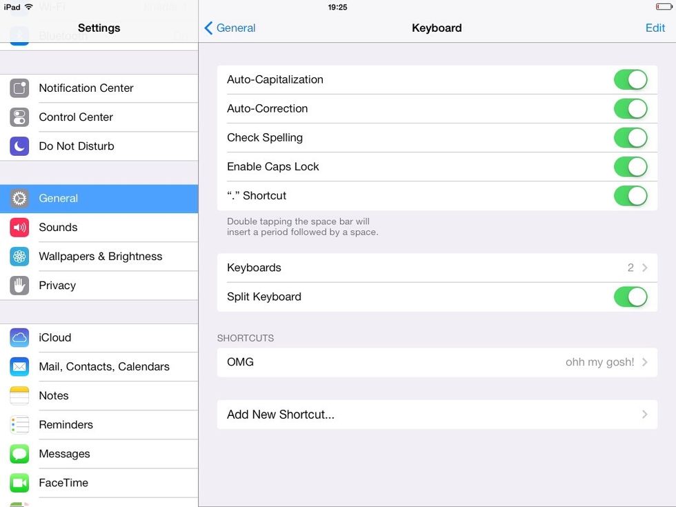 Step three, then go to keyboard