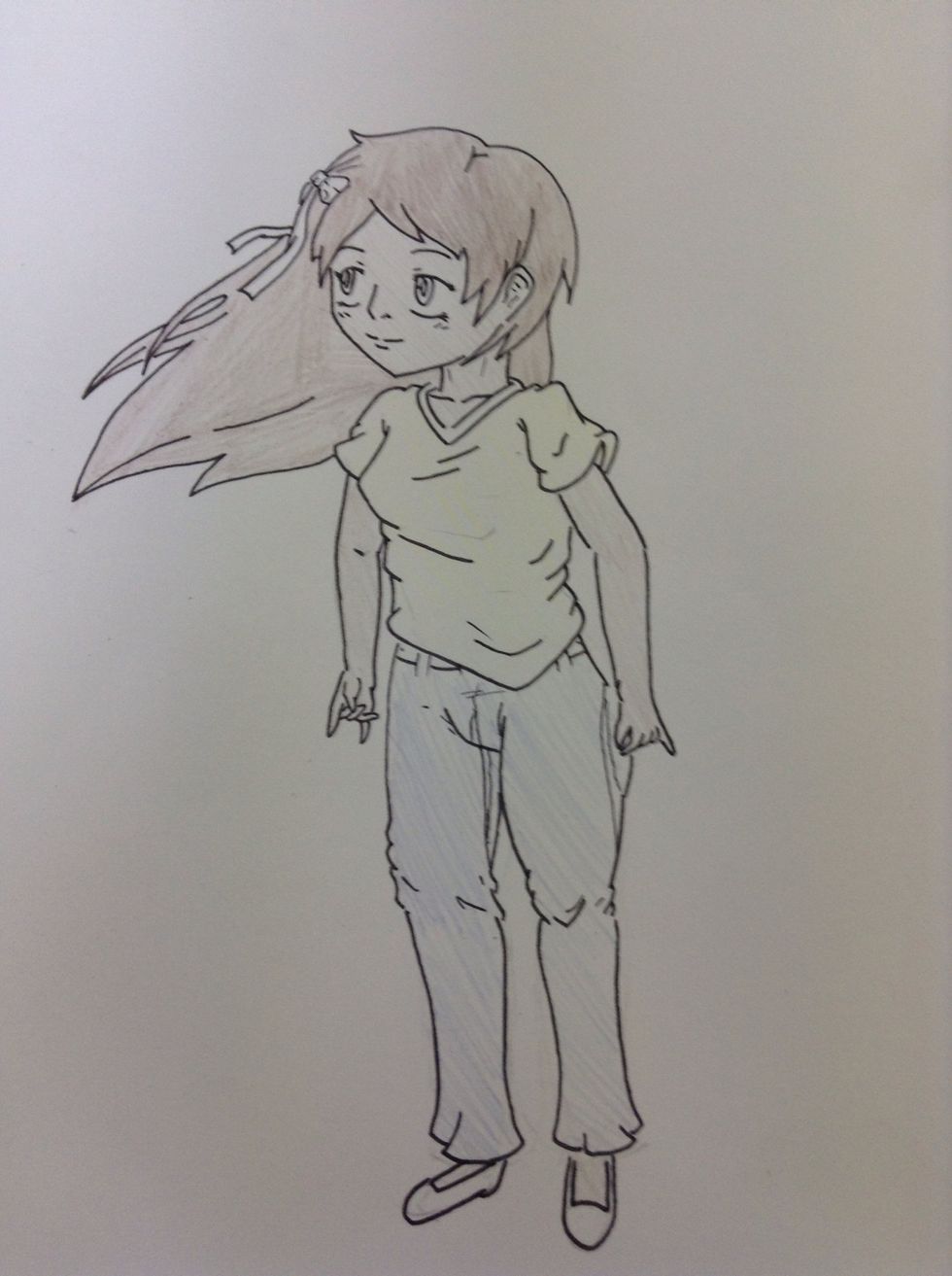 Step twenty: add the base colours on the artwork.