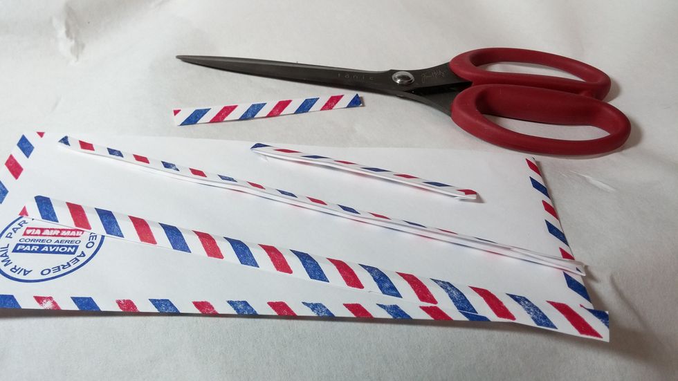 Step Two: Cut the detailed edges off of the envelope.