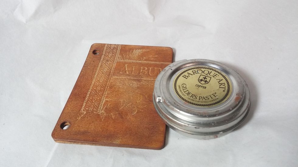 Step Two: To grunge it up and find more texture, add a layer of gilders paste.