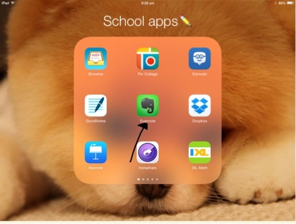 Step1: Click on the app Evernote
