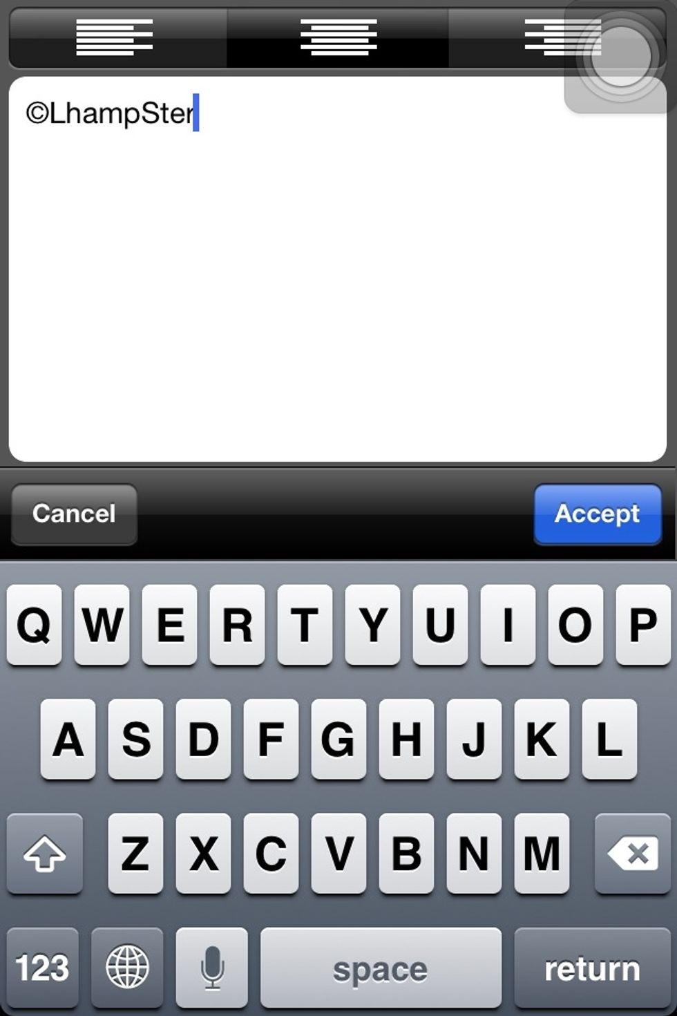 Step3: Align your text at this step.