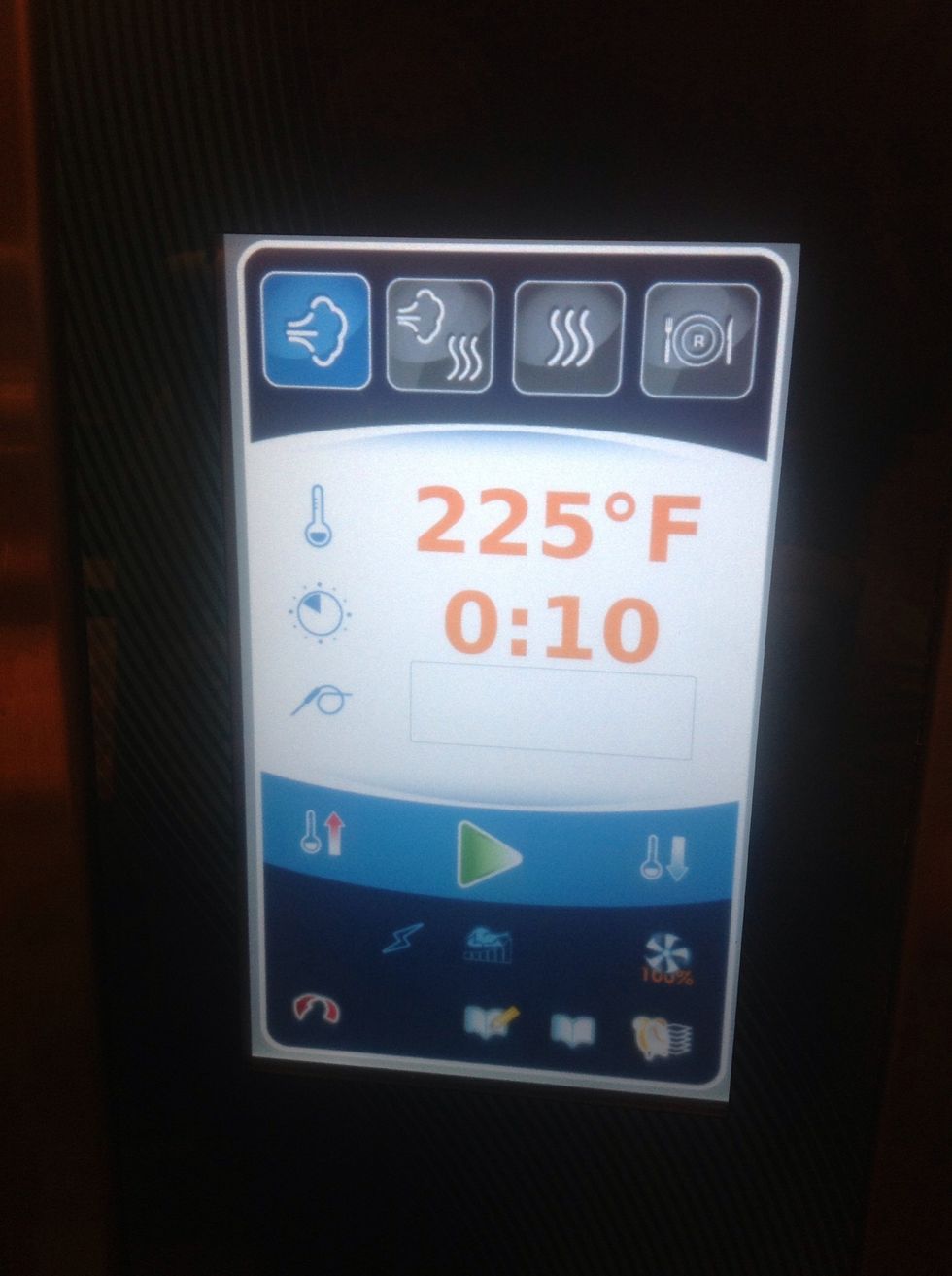 Sterilize jars for 10 min at 225F (107C).