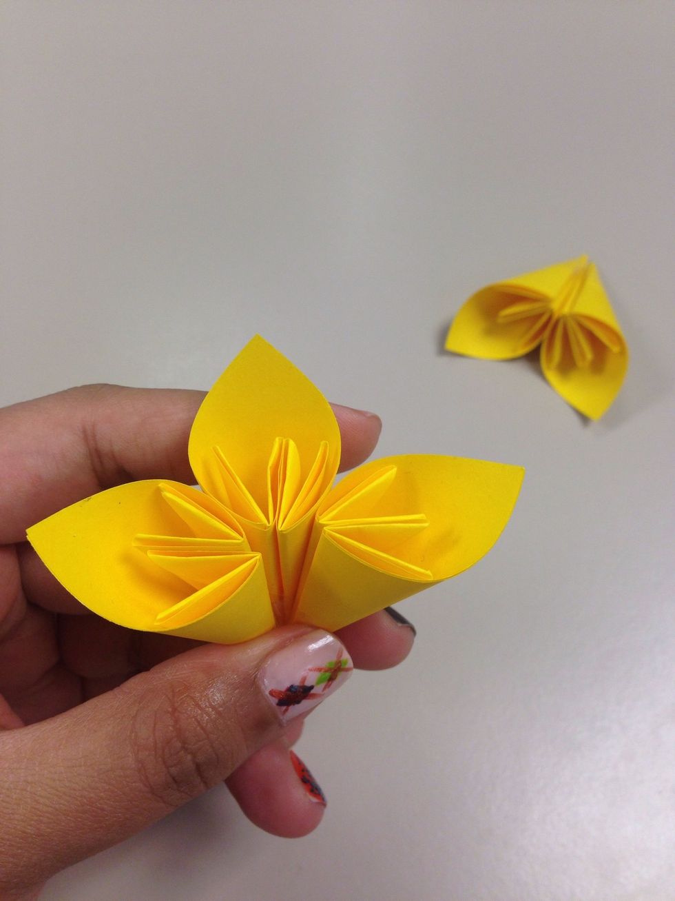 Stick all petals together with tape
