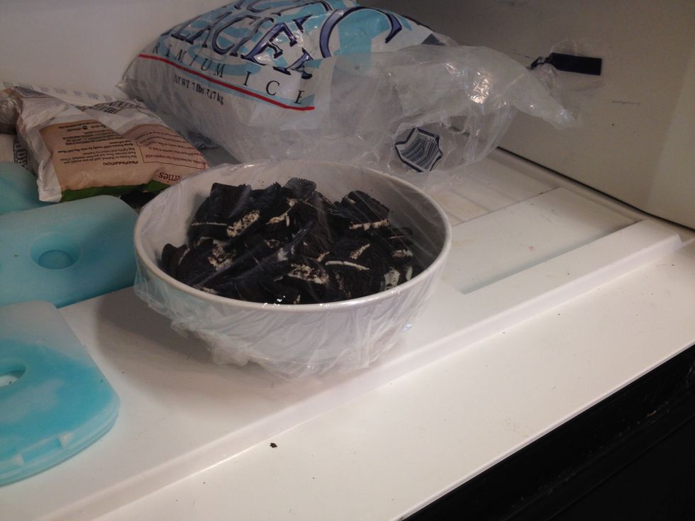 Stick em where the sun don't shine (your freezer). The colder everything is when you begin, the better your ice cream will turn out.