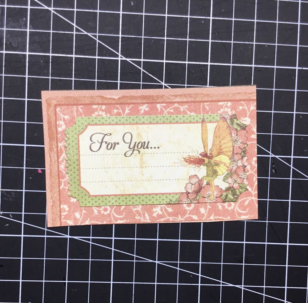 Stick For You...sticker to piece of coordinating pattern paper.