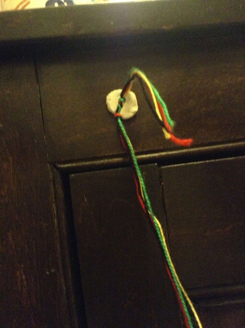 Stick it down somewhere you can use celotape or white/blue tack! :)