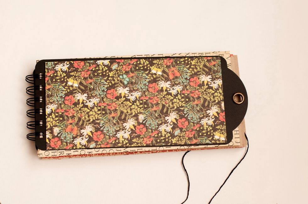 stick it onto the notebook