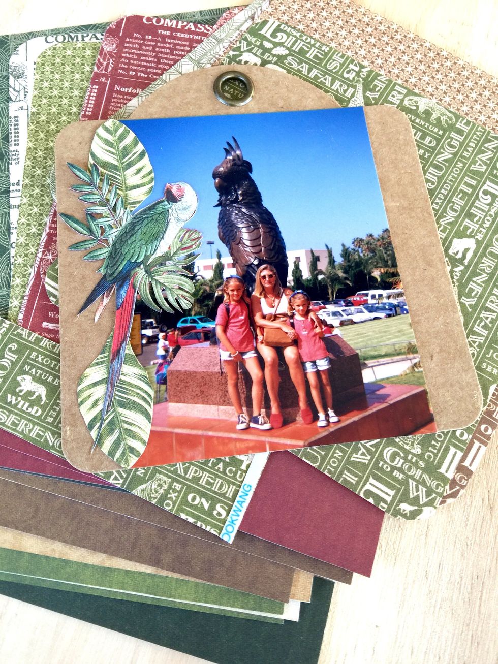 Stick pictures on the tags and some fussy cutting pieces.