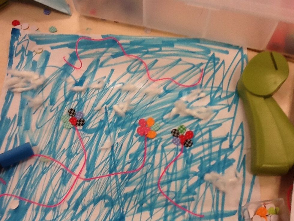 Stick the cotton onthe papper