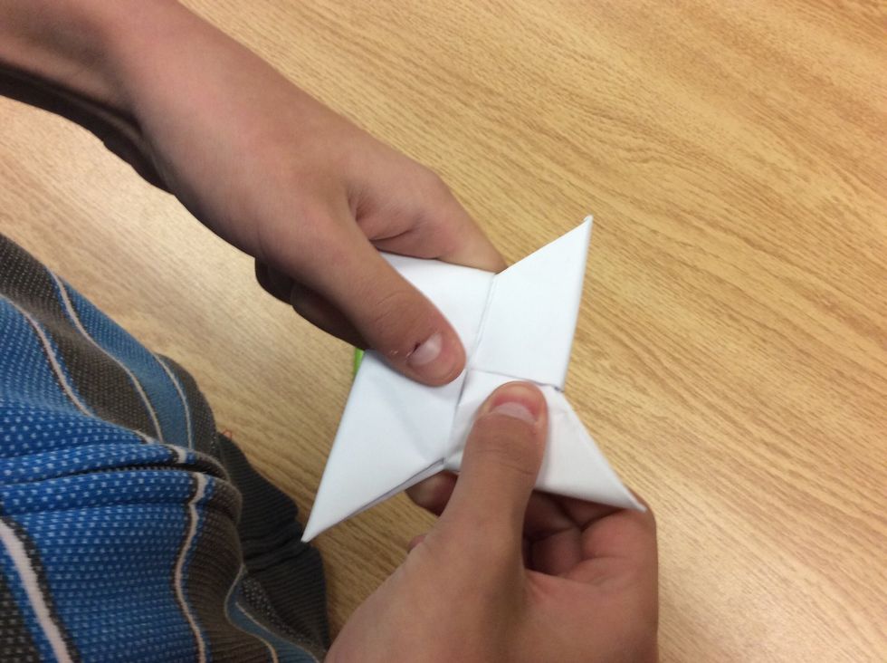 Stick the last end into the flap