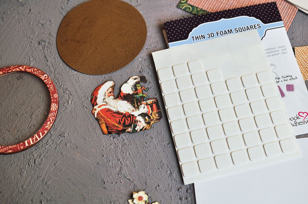 Stick the picture of St.Nicholas on the THIN 3D FOAM SQUARES