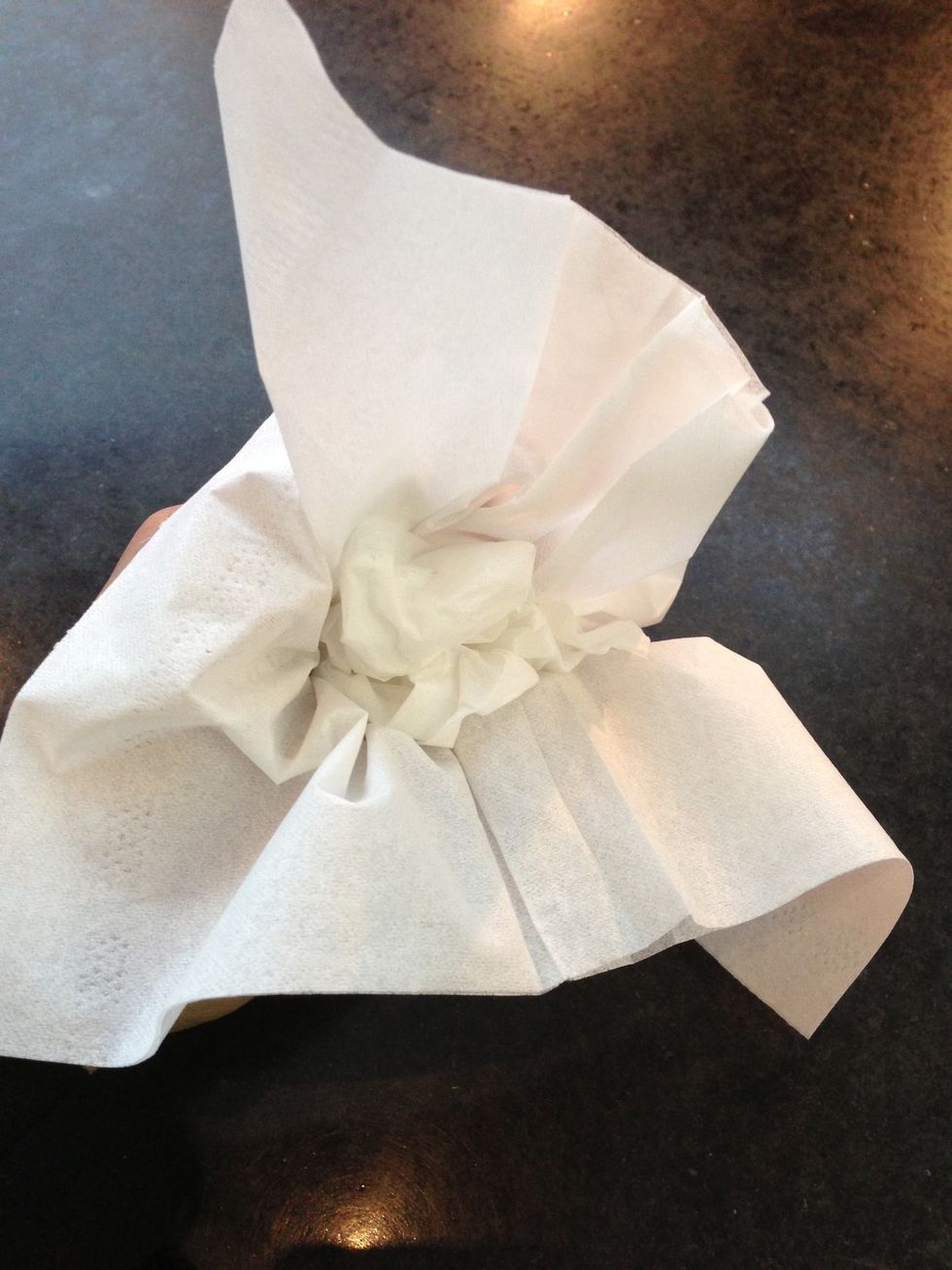 Stick the squish into the middle of the other tissue