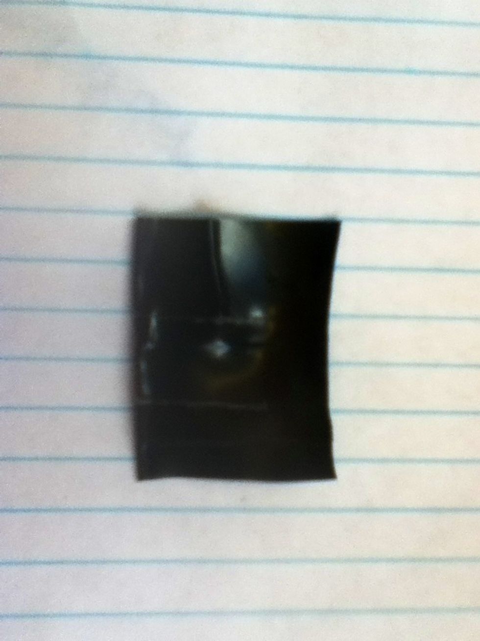 Stick the tape on the side of each other and it will look like this I did cut the tape small but you can do it any size you like and any color.