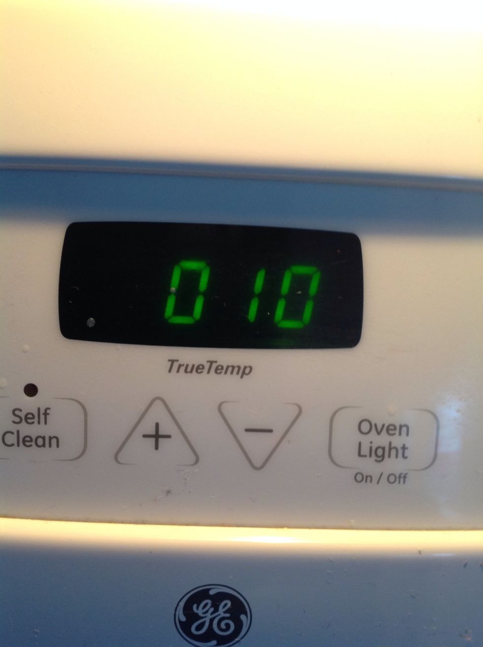 stick them in the oven! They should bake for 9-11 minutes, until they get to a golden brown.