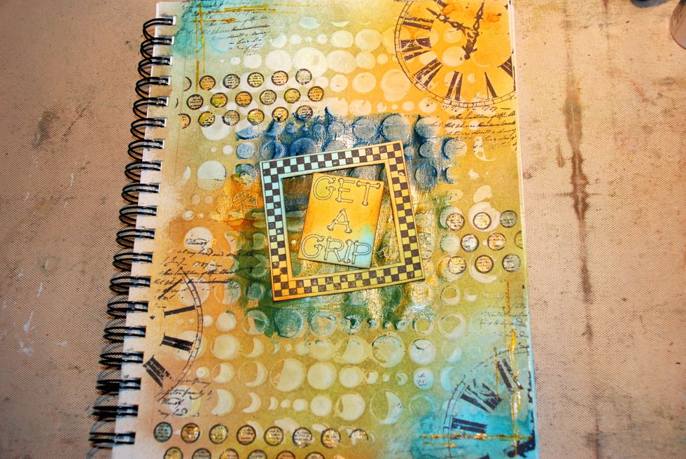 Stick them on the page.