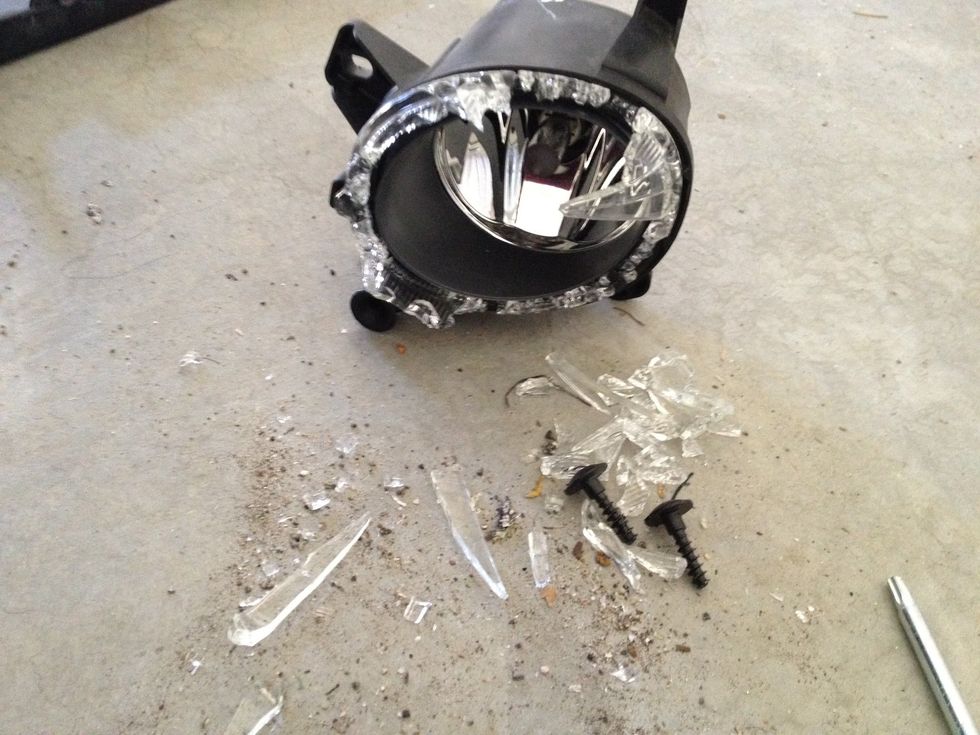 Still not sure how this broke and there's no scratched paint around it. It's a mystery...