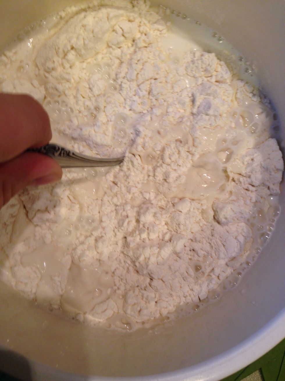 Stir a little.