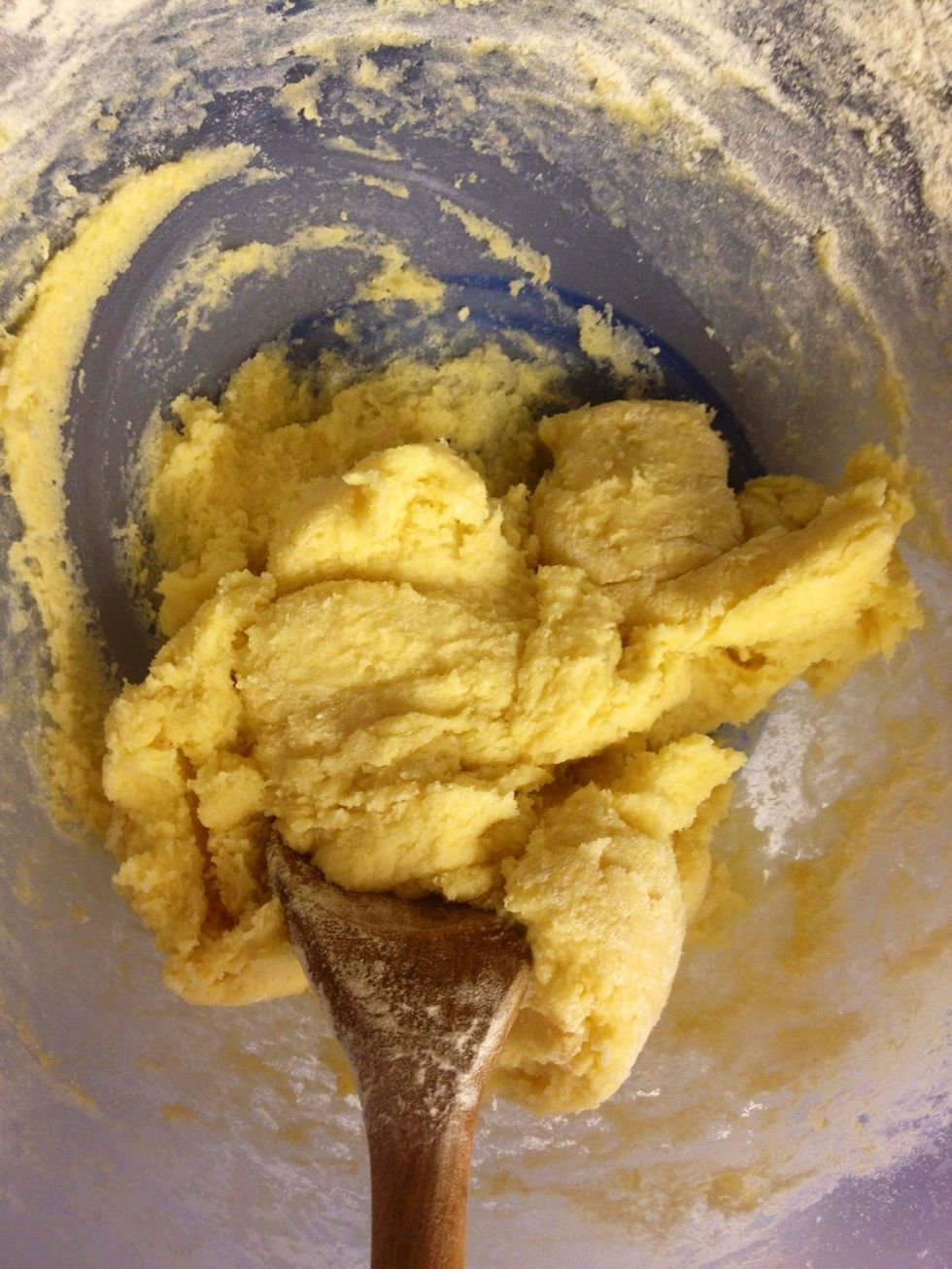 Stir again. It should look like a dough.