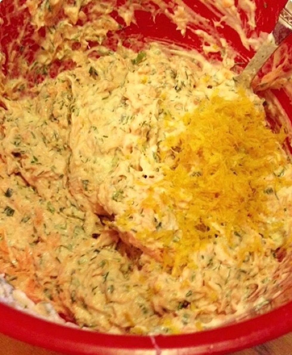 Stir and add lemon peel.