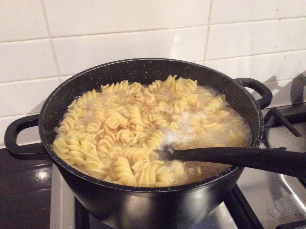 Stir and heat the pasta for about 15 mins.