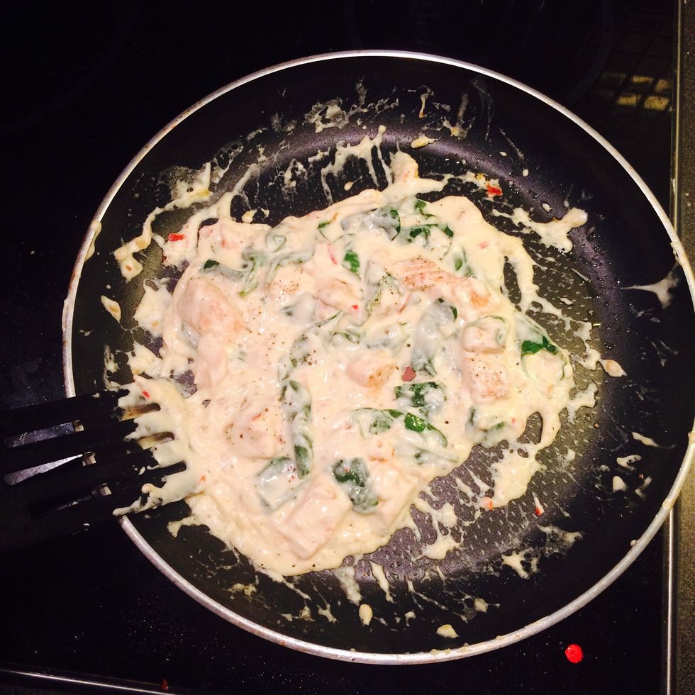 Stir and let cook for 2-3 mins.