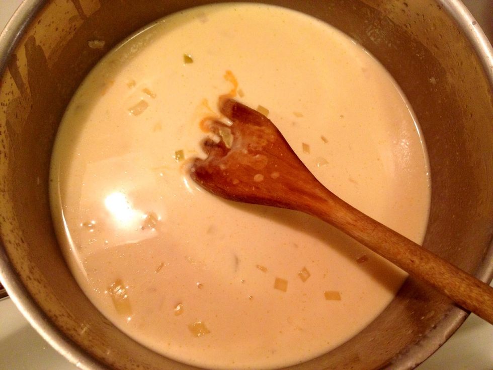 Stir, and pour the sauce through a sifter, to remove the onion pieces.