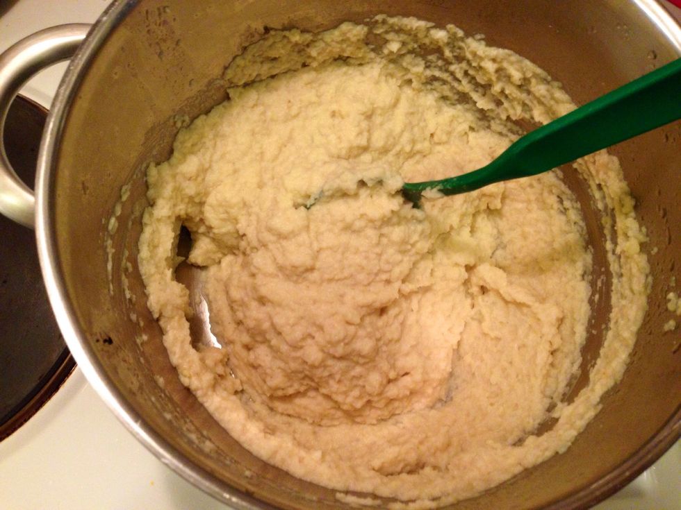 Stir and see to that there aren't any big lumps.