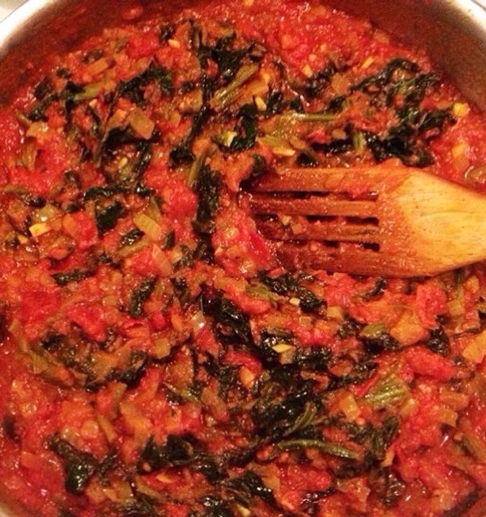 Stir and simmer another 10 minutes. While it simmers..