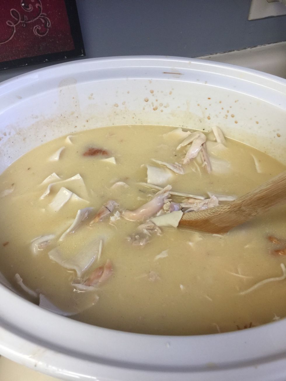 Stir. And turn on low for 2 more hours. Stirring occasionally.