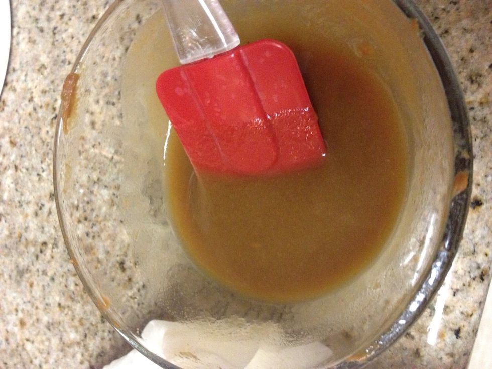 Stir and wait for simple syrup to fully dissolve in mixture.