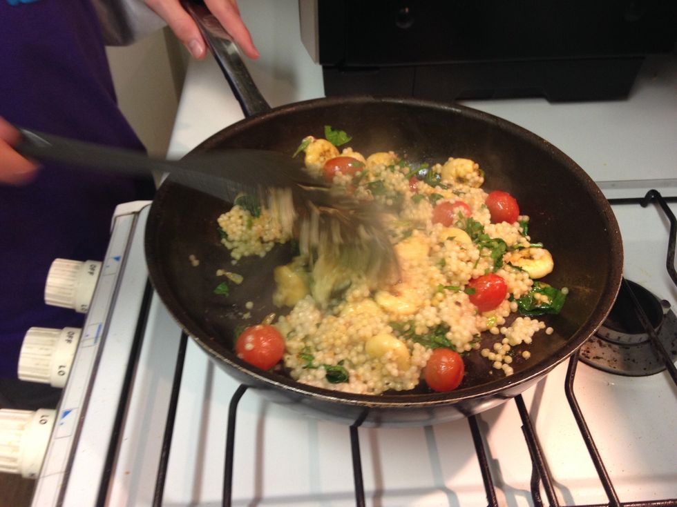 Stir around for ingredients to mix