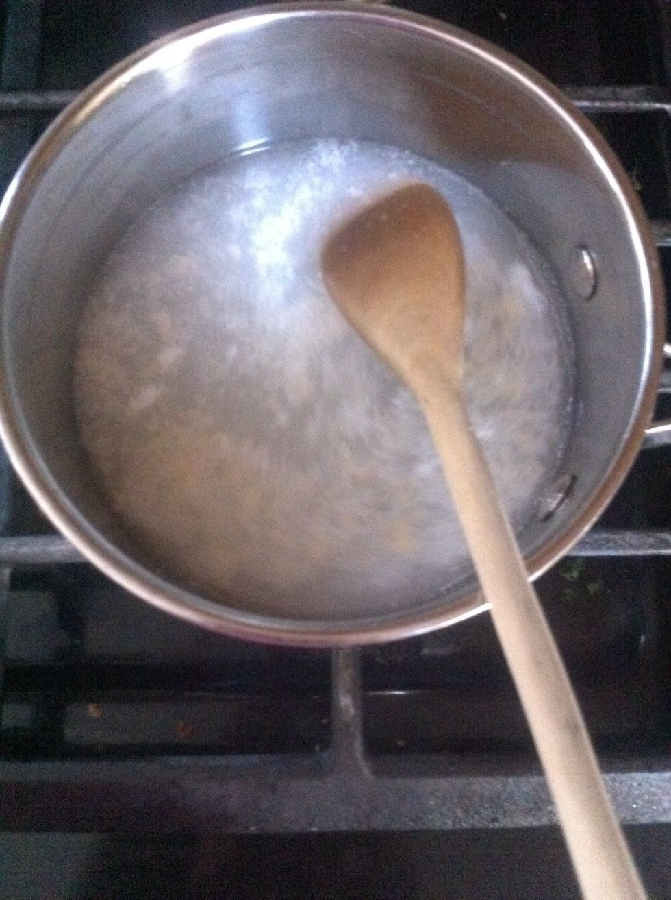 Stir As the water begins to boil
