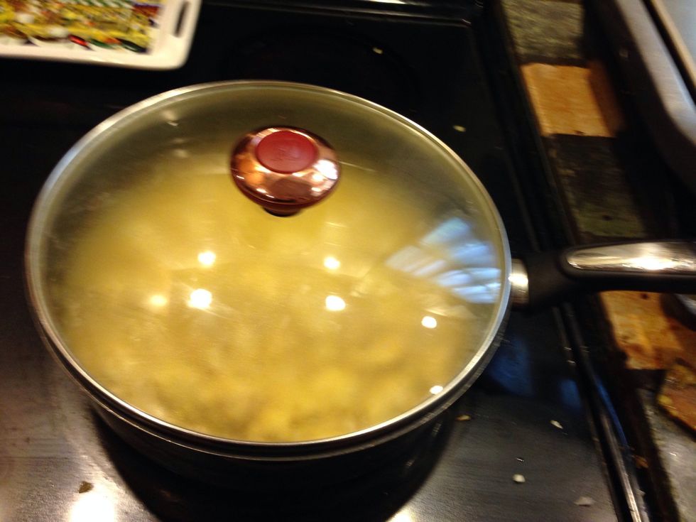 Stir, Bring to a boil and cover for 5-10 minutes, occasionally stirring