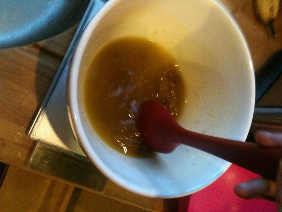 Stir butter and sugar.