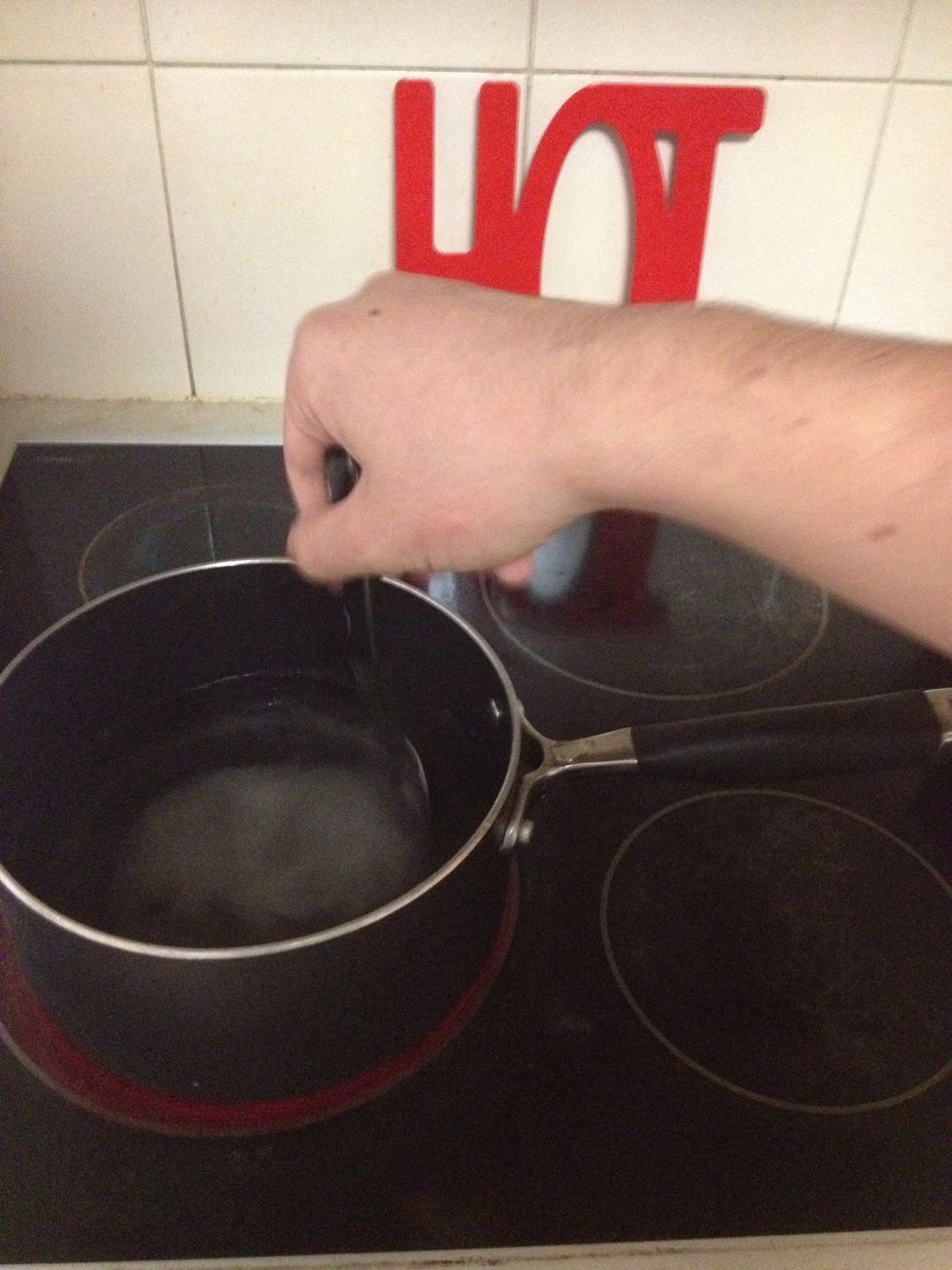 Stir constantly for 4-5 minutes or until all the sugar has dissolved. Brimg to the boil l then lower the heat. Simmer for 6-8 minutes. Remove from the heat and refrigerate until completely chilled.