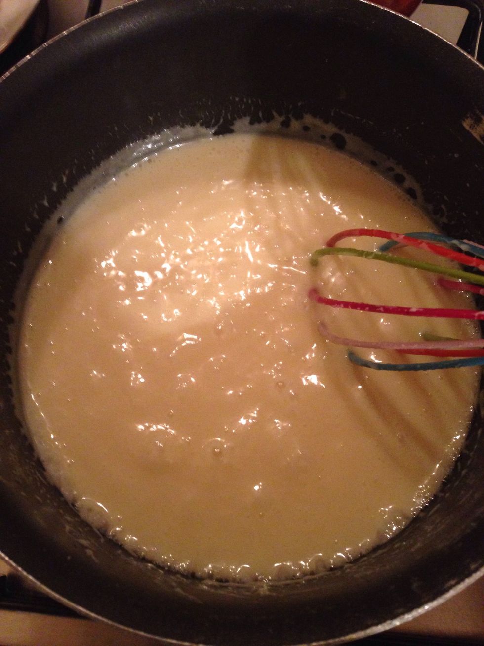 Stir constantly for 8-10 minute until it starts to thicken