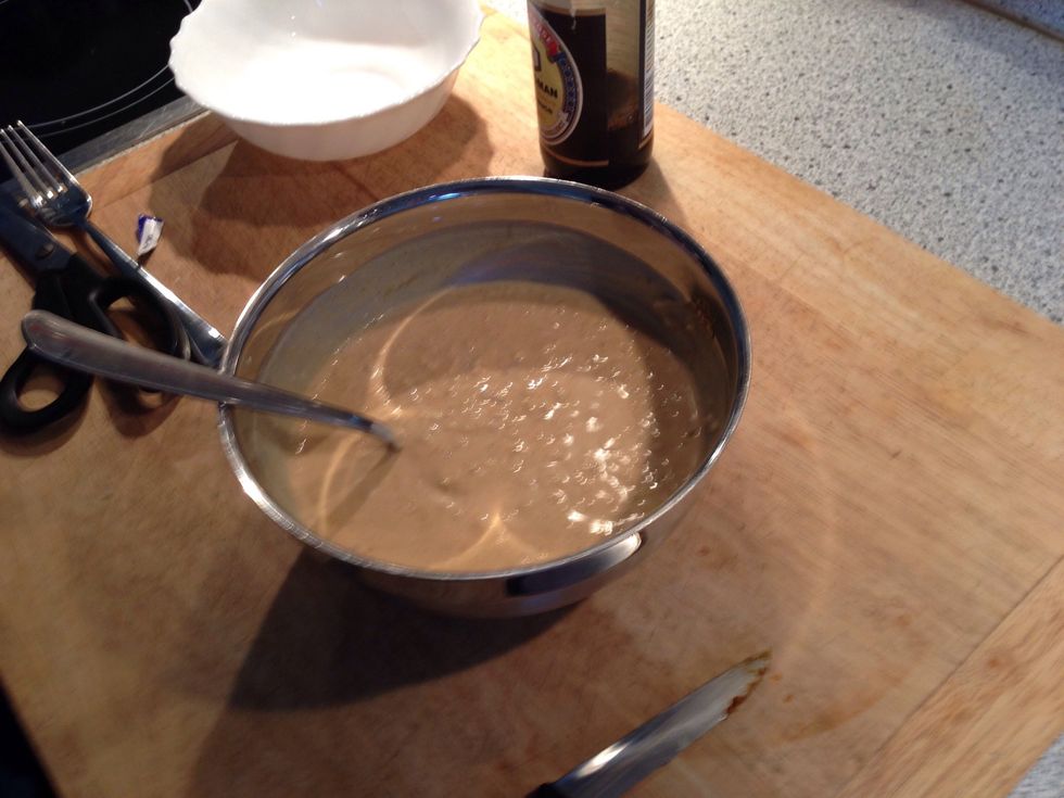 Stir everything until you have an even texture