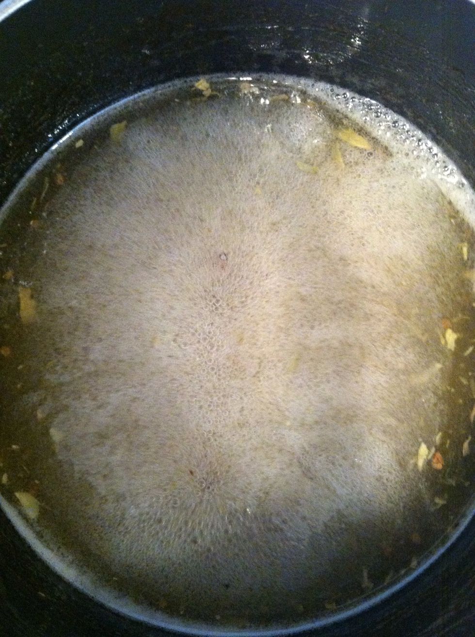 Stir for 2 minutes on med high. Now pour evenly on top of your bread and carrots..
